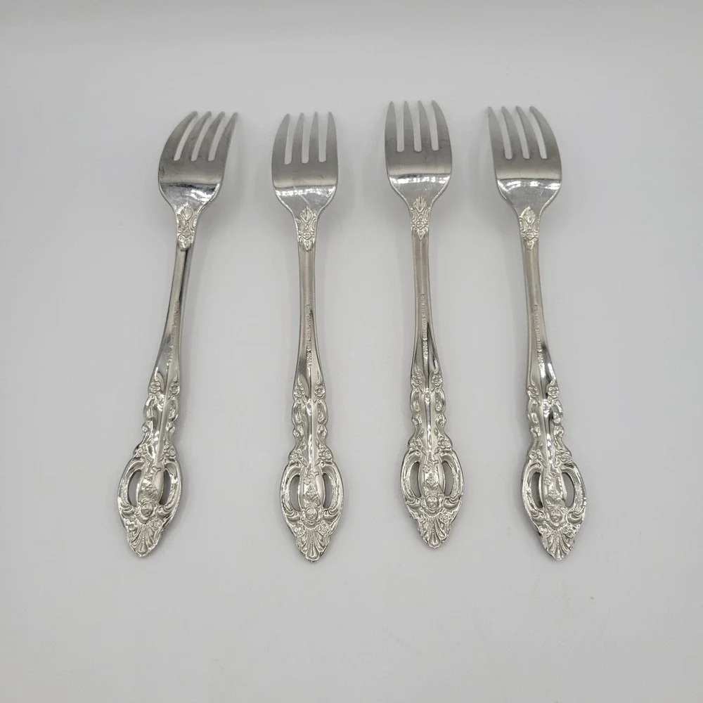 Baroque By‎ Estia Four Dinner Forks 18/8 Stainless Korea Flatware Replacements